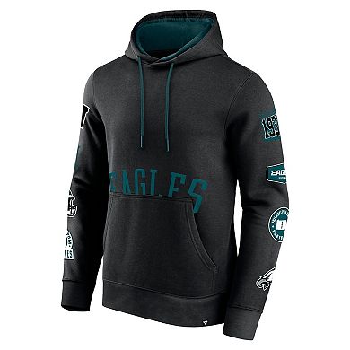 Men's Fanatics Black Philadelphia Eagles Wild Winner Pullover Hoodie