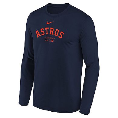 Youth Nike Navy Houston Astros Authentic Collection Long Sleeve Performance T-Shirt