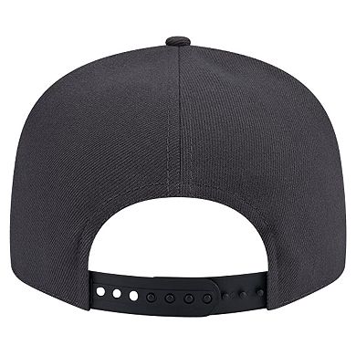 Men's New Era White/Black Brooklyn Nets Throwback Gradient Tech Font 9FIFTY Snapback Hat