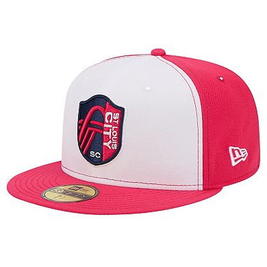 Men's New Era White/Red St. Louis City SC 2024 Kick Off Collection 59FIFTY Fitted Hat