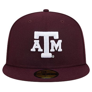 Men's New Era Maroon  Texas A&M Aggies Throwback 59FIFTY Fitted Hat