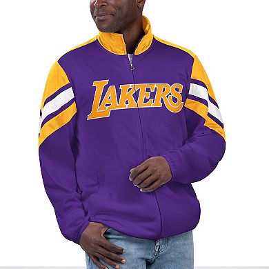 Men's G-III Sports by Carl Banks Purple Los Angeles Lakers Game Ball Full-Zip Track Jacket