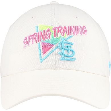 Men's '47 White St. Louis Cardinals 2024 Spring Training Vapor Wave Clean Up Adjustable Hat