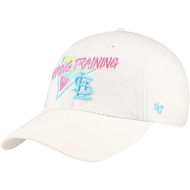 Men's '47 White St. Louis Cardinals 2024 Spring Training Vapor Wave Clean Up Adjustable Hat