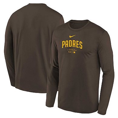 Youth Nike Brown San Diego Padres Authentic Collection Long Sleeve Performance T-Shirt