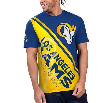Men's Starter Royal/Gold Los Angeles Rams Finish Line Extreme Graphic T-Shirt