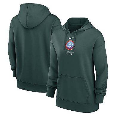 Women's Nike Green Colorado Rockies City Connect Practice Performance Pullover Hoodie