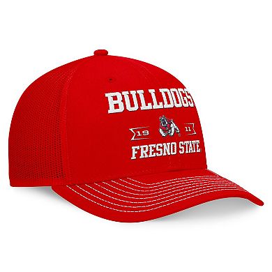 Men's Top of the World Red Fresno State Bulldogs Carson Trucker Adjustable Hat