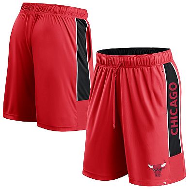 Men's Fanatics Branded Red Chicago Bulls Game Winner Defender Shorts