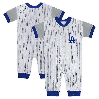 Newborn & Infant Fanatics Branded White Los Angeles Dodgers Logo Best Series Full-Snap Jumper
