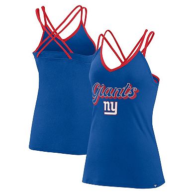 Women's Fanatics Royal New York Giants Go For It Strappy Crossback Tank Top