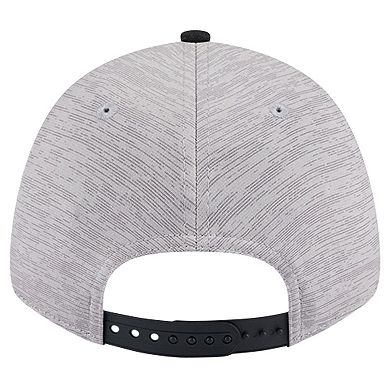 Men's New Era Heather Gray/Black Miami Heat Active Digi-Tech Two-Tone 9FORTY Adjustable Hat