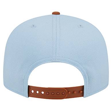 Men's New Era Light Blue/Brown New York Knicks 2-Tone Color Pack 9FIFTY Snapback Hat