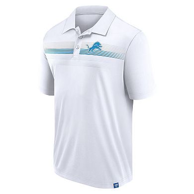 Men's Fanatics White Detroit Lions Victory For Us Interlock Polo