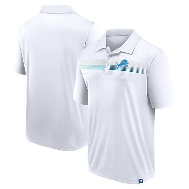 Men's Fanatics White Detroit Lions Victory For Us Interlock Polo