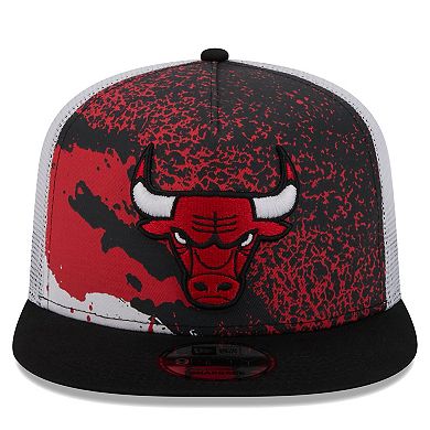 Men's New Era Black Chicago Bulls Court Sport Speckle 9FIFTY Snapback Hat