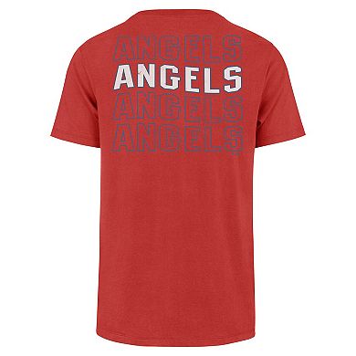 Men's '47 Red Los Angeles Angels Hang Back Franklin T-Shirt