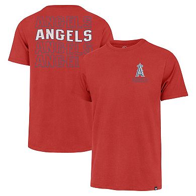 Men's '47 Red Los Angeles Angels Hang Back Franklin T-Shirt