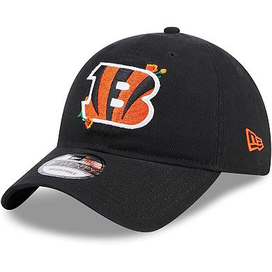 Women's New Era Black Cincinnati Bengals Game Day Flower 9TWENTY Adjustable Hat