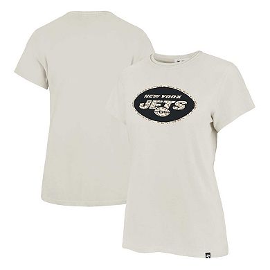 Women's '47 Cream New York Jets Panthera Frankie T-Shirt