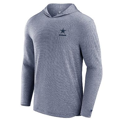 Men's Fanatics Navy Dallas Cowboys Front Office Tech Lightweight Hoodie T-Shirt