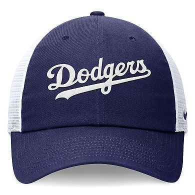 Men's Nike Royal Los Angeles Dodgers Evergreen Wordmark Trucker Adjustable Hat