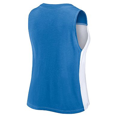 Women's Fanatics Royal/White Florida Gators Colorblock High Neck Tank Top