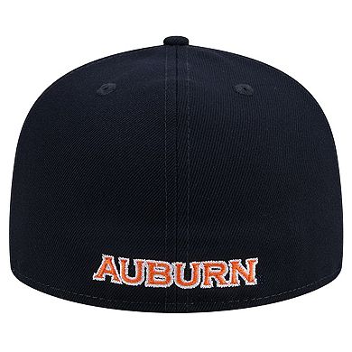 Men's New Era Navy  Auburn Tigers Throwback 59FIFTY Fitted Hat