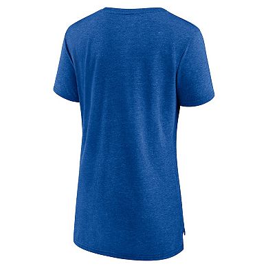 Women's Fanatics Branded Heather Blue New York Knicks League Leader Tri-Blend T-Shirt