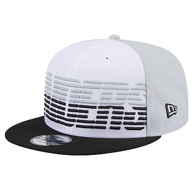 Men's New Era White/Black Las Vegas Raiders Throwback Space 9FIFTY Snapback Hat