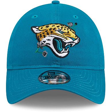 Women's New Era Black Jacksonville Jaguars Gameday Flower 9TWENTY Adjustable Hat