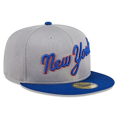 Men's New Era  Gray New York Mets 2024 Batting Practice 59FIFTY Fitted Hat