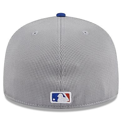 Men's New Era  Gray New York Mets 2024 Batting Practice 59FIFTY Fitted Hat