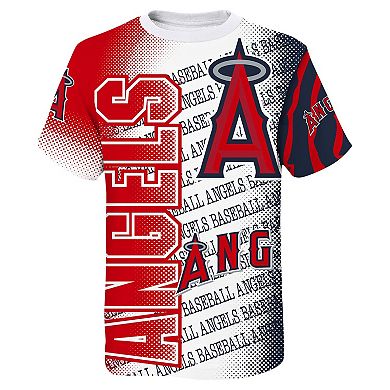 Youth White Los Angeles Angels Impact Hit Bold T-Shirt