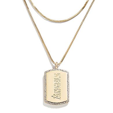 WEAR by Erin Andrews x Baublebar Los Angeles Angels Dog Tag Necklace