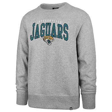 Men's '47 Gray Jacksonville Jaguars Varsity Block Headline Pullover Sweatshirt