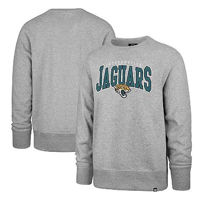 Men's '47 Gray Jacksonville Jaguars Varsity Block Headline Pullover Sweatshirt