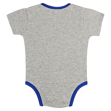 Newborn & Infant Gray/White Chicago Cubs Two-Pack Play Ball Bodysuit Set