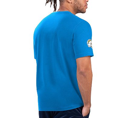 Men's Starter Powder Blue/Gold Los Angeles Chargers Finish Line Extreme Graphic T-Shirt