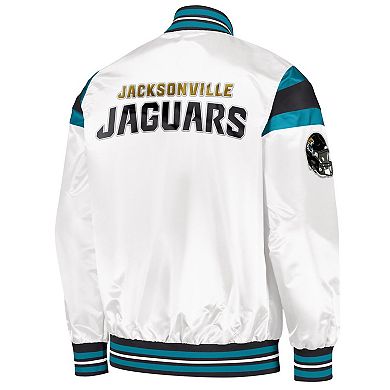 Men's Starter White Jacksonville Jaguars Satin Full-Snap Varsity Jacket