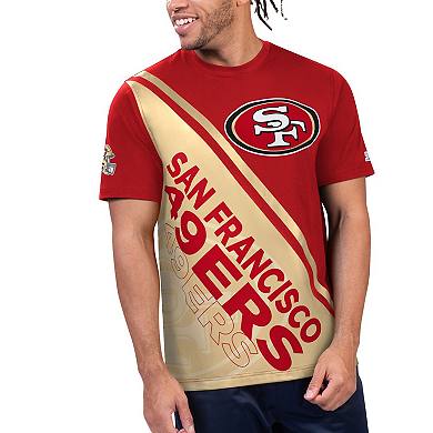 Men's Starter Scarlet/Gold San Francisco 49ers Finish Line Extreme Graphic T-Shirt