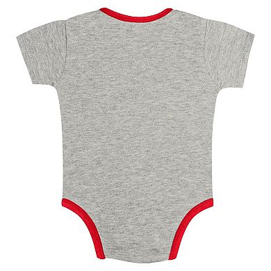 Newborn & Infant Gray/White Cincinnati Reds Two-Pack Play Ball Bodysuit Set