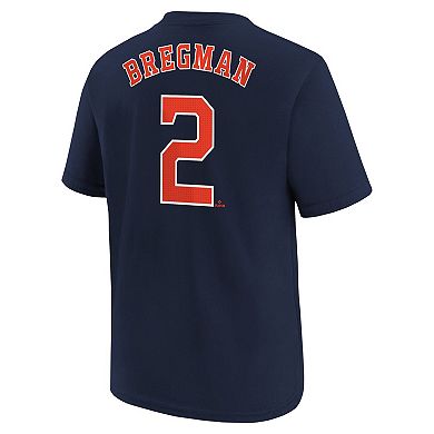 Youth Nike Alex Bregman Navy Houston Astros Home Player Name & Number T-Shirt
