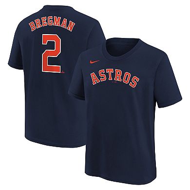 Youth Nike Alex Bregman Navy Houston Astros Home Player Name & Number T-Shirt