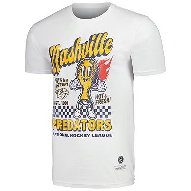Men's Mitchell & Ness White Nashville Predators Nashville Hot Chicken T-Shirt