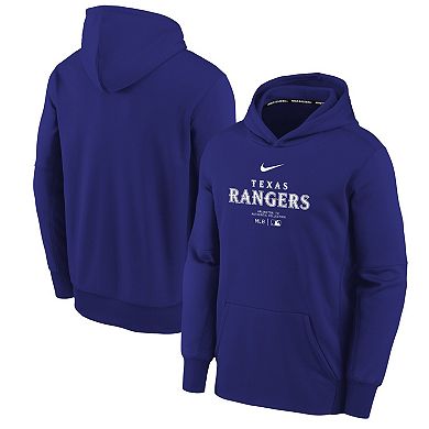 Youth Nike Royal Texas Rangers Authentic Collection Performance Pullover Hoodie
