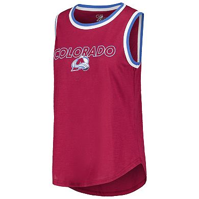 Women's G-III 4Her by Carl Banks Burgundy Colorado Avalanche Strategy Tank Top