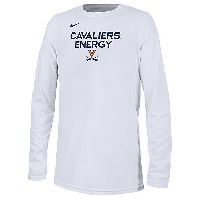 Youth Nike  White Virginia Cavaliers 2024 On-Court Bench Energy T-Shirt