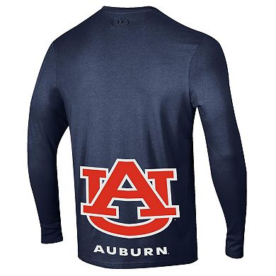 Unisex Under Armour  Navy Auburn Tigers 2024 On-Court Bench Unity Performance Long Sleeve T-Shirt