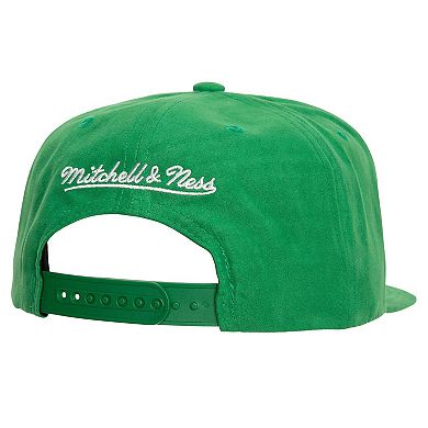 Men's Mitchell & Ness Kelly Green Boston Celtics Sweet Suede Snapback Hat